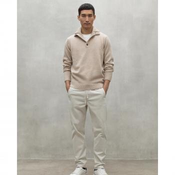 Ecoalf Sustainable Beige Melange Men's Turtleneck Sweater, Size M