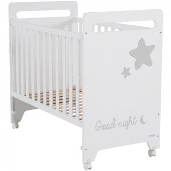 Micuna Istar - Cuna de 120 x 60 cm, color blanco / gris