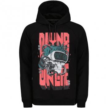 Skull Party Hard Black Hoodie for Men - XL
