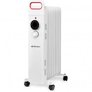 Radiador de Aceite Orbegozo RU 2000, Blanco, 2000 W, 9 Elementos Caloríficos, 3 Potencias