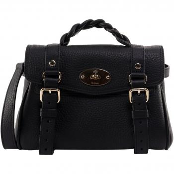 Mulberry Mini Alexa Black Crossbody Handbag - One Size