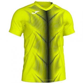 Joma Olimpia Camisetas, Hombre, Amarillo Fluor-Negro, XL