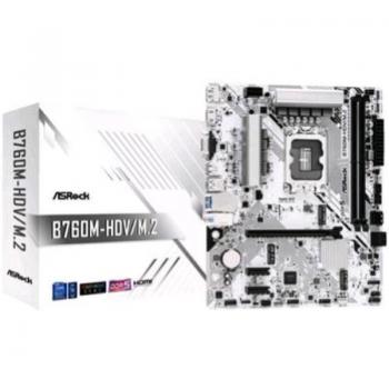 ASRock B760M-HDV/M.2 Intel LGA 1700 Socket Motherboard, compatible with Intel Core i3 (12th & 13th Gen) and Intel Core i5 (12th & 13th Gen), supports