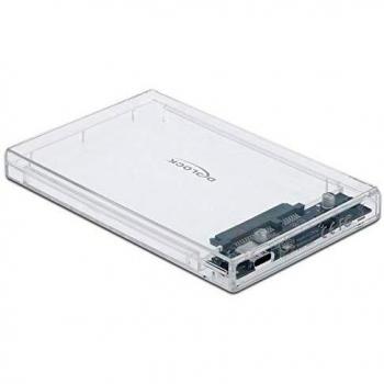 Carcasa Externa Transparente para HDD/SSD SATA de 2.5 con USB Tipo C, Montaje Sin Herramientas