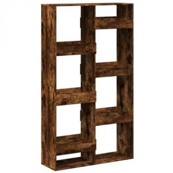 Estantería de madera de ingeniería roble ahumado 100x33x175 cm Marrón