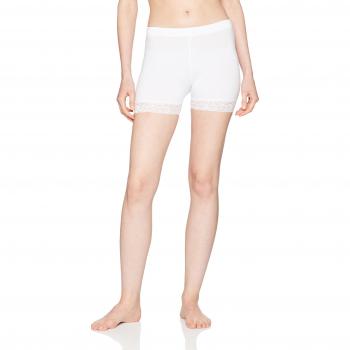 PIECES Pcedita Short Shorts W Lace/Noos, Leggings para Mujer, Blanco