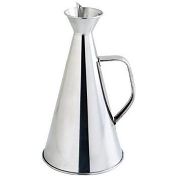 Quid Aceitera Antigoteo INOX 75Cl Renova, 4.39 litros, Acero Inoxidable, Transparente