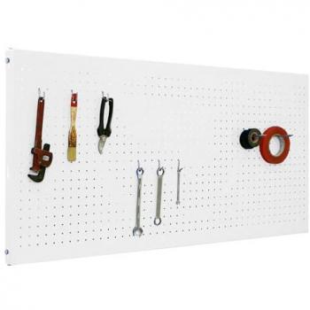 Panel Herramientas Pared SimonRack, Organizador de Herramientas, Incluye 8 Ganchos, Dimensiones 1200x400 mm, Color Blanco