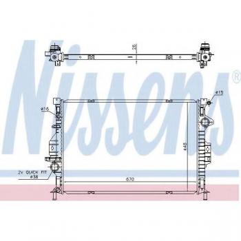 Radiador de refrigeración del motor NISSENS 69249