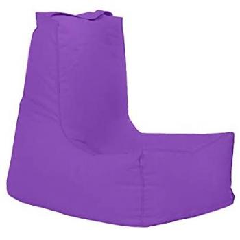 Sillón-puf para Niños Exteriores 100% Reciclado Resistente al Agua - Humo y Morado