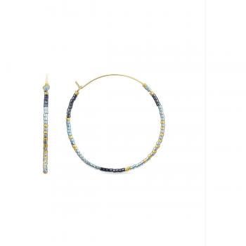 Pendientes de Plata de Ley 925 con Cristal Multicolor y Baño de Oro Amarillo de 18K - Bubha Luxenter