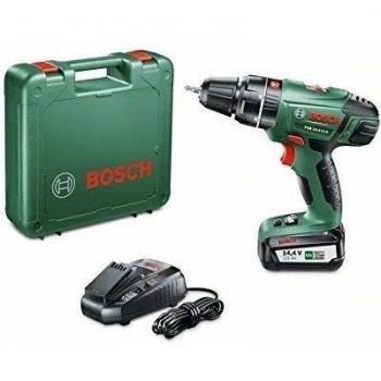 Bosch Home and Garden 0 603 982 408 Atornillador/Taladro de percusión con batería de Litio, 36 W, 14.4 V, Negro, Verde, Rojo