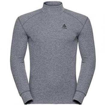 Odlo Bl Top Turtle Neck L/S Active Warm Camiseta, Hombre, Grey Melange, L