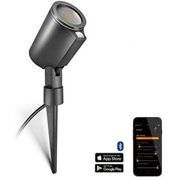 Foco LED Spot Garden SC con Sensor de Movimiento y Conectividad Bluetooth, 7.9W, Color Antracita