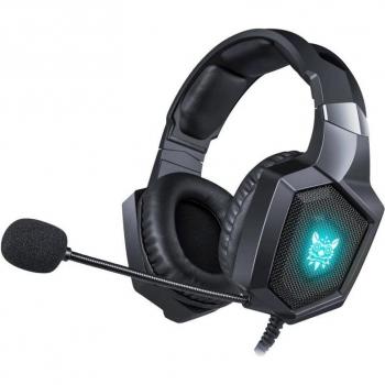 Onikuma K8 RGB Wired Gaming Headset Negro con Iluminación RGB y Micrófono para Juegos