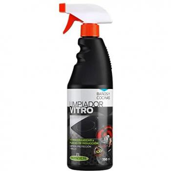 Limpiador Vitrocerámicas y Placas de Inducción Monestir 750ml - Espuma Desengrasante para Restos de Comida