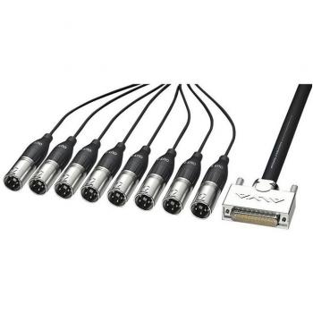 Alva 3m Analog Multi-Core Cable, D-Sub25 Male to 8x XLR Female