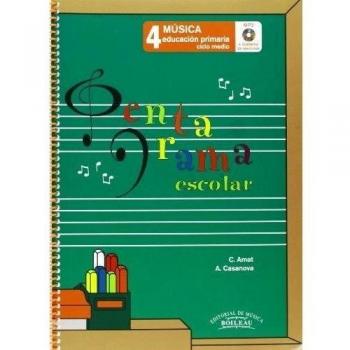 Pentagrama Escolar Música 4: Educación Primaria. Ciclo Medio - 9788480208222