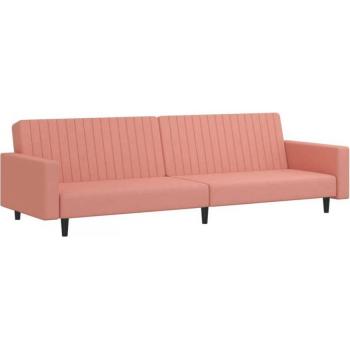 Sofá cama de terciopelo rosa de 2 plazas con funda y función de sueño, selección de colores café
