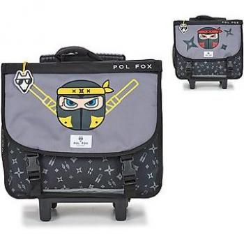 Pol Fox Cartable 38 cm Ninja à roulettes Grey Children's Rucksack