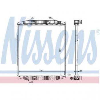 Radiador de refrigeración del motor NISSENS 619730