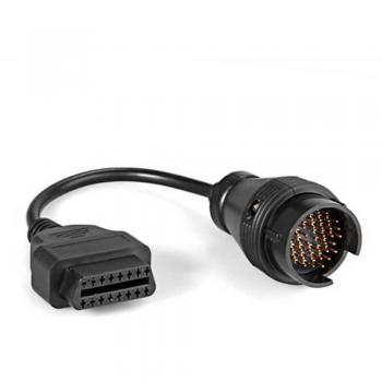 OcioDual Cable Adaptador Diagnosis de 38 Pin a 16 Pin OBD2 Negro para Mercedes Benz Conversor