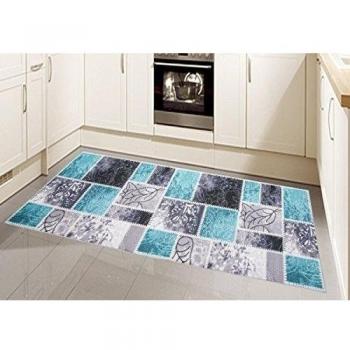 Chic'Orange Cuisine Carpet Rigolet turquoise vintage 67 x 180 cm