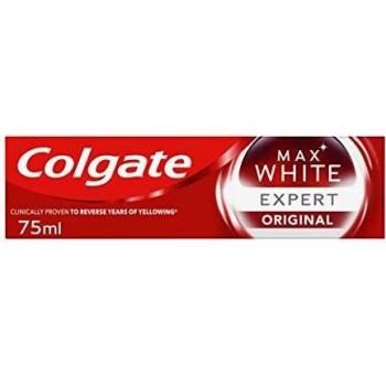 Antitranspirante Rexona Men Invisible Negro + Blanco 150 ml, Pasta de Dientes Colgate Max White Expert Original Blanqueadora 75 ml