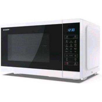Horno Microondas Sharp YC-MG252AE-W con Grill 25L, 900W, Control Digital y 11 Niveles de Potencia, Color Blanco