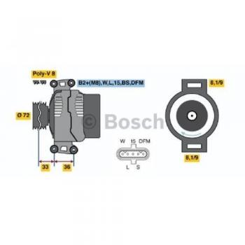 Alternador Bosch 0986046580 de alta eficiencia 4658