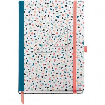 MiquelRius Agenda Anual 2024 Semana Vista Plus Sweet Terrazo, 155 x 213 mm, Multicolor, Idioma Castellano
