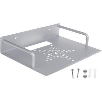 Estante de pared para TV y enrutador, soporte de aluminio monocapa para reproductor de DVD y Mini PC