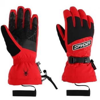 Guantes de esquí Spyder Overweb Goretex para hombre, color rojo