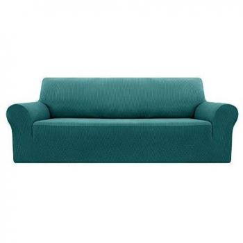 Deconovo Funda de Sofá para Salón 3 Plazas Turquesa