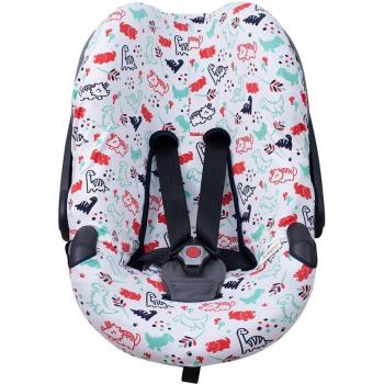 Funda de Algodón Transpirable para Silla de Coche Besafe Izi Go Jyoko Dino Party