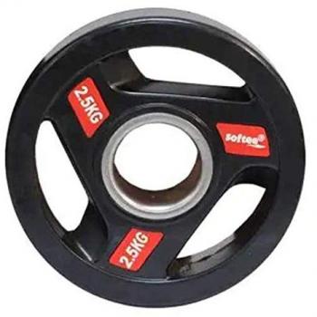 Disco Olímpico Softee Modern 2.5 Kg, 50 mm, color negro
