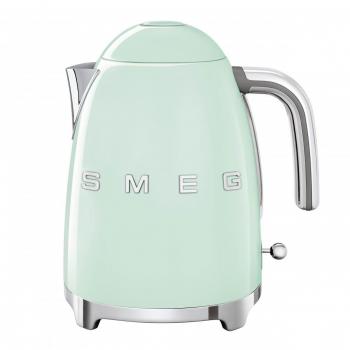 SMEG Calentador de Agua electrico, hervidor KLF03PGEU, 2400 W, 1.7 litros, Cromo, Acero Inoxidable, Verde Pastel