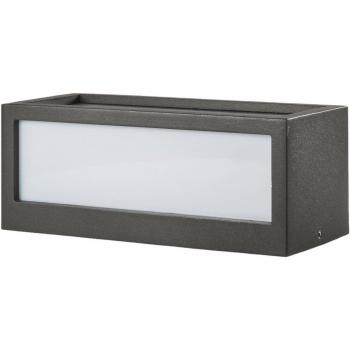 Aplique para exteriores Lucande Tame de bajo consumo, moderno, negro, hecho de aluminio, 1 llama, E27