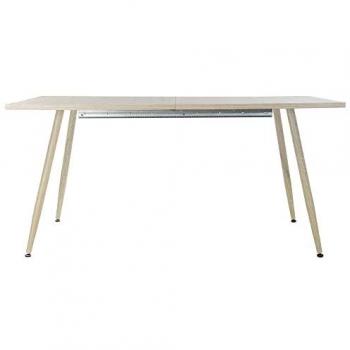 Mesa de Comedor Extensible de MDF y Metal 160 a 200 cm, características: estructura de metal, superficie de MDF, dimensiones extensibles de 160 a 200 cm