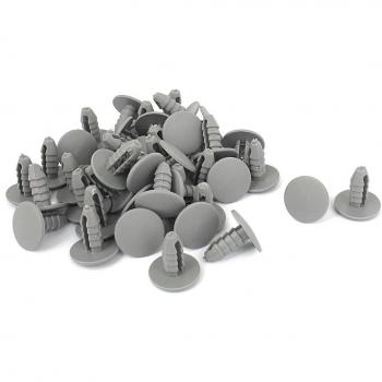 50 uds para Orificio de 8mm Remaches de Plástico Gris Puerta Parachoques Clips Sujetadores