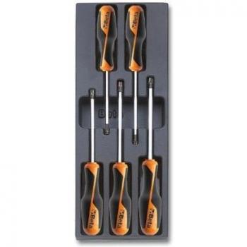 Juego de Destornilladores Torx® Beta Tools T206 de 5 Piezas con Bandeja Dura para Carros Rodantes