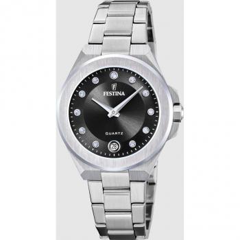 Reloj de mujer Festina F20700/6 Mademoiselle de acero plateado con esfera negra