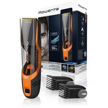 Rowenta TN Airforce Ultimate Cortapelos Sistema de aspiración 1 210 G, Acero Inoxidable, Naranja
