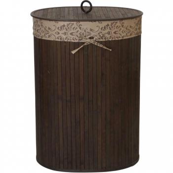 Cesta De Ropa De Bambú braun ovalado Con Tapa D
