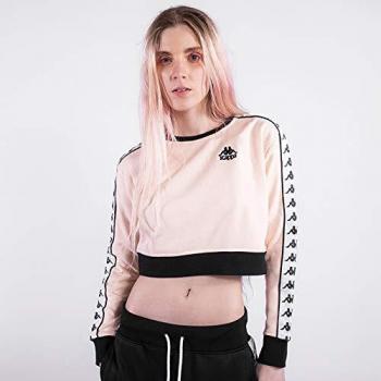 Kappa Ays Auth Sudadera, Mujer, Rosa/Negro, L