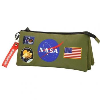 Estuche Portatodo Triple FAN NASA Caqui Multicolor