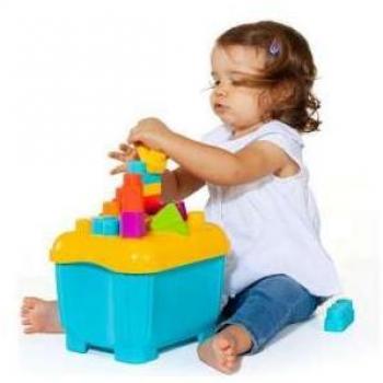 Molto - Cubeta de Blocks y Puzzles Blandos, 15 Piezas