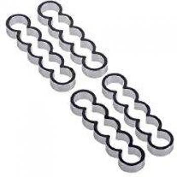 Alphacool 24777 Eiskamm Alu X5 Flat - 4mm silver - 4 pcs Modding Eiskamm