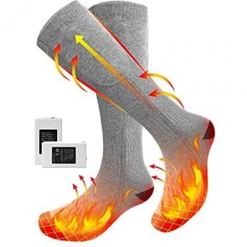 MIBABO Calcetines Calefactables para Hombres y Mujeres,Calcetines Eléctricos Calefactables 3,7V 3500mAh Recargables Calcetines Térmicos para Esquiar/Motocicleta Ciclismo/Acampar/Pescar