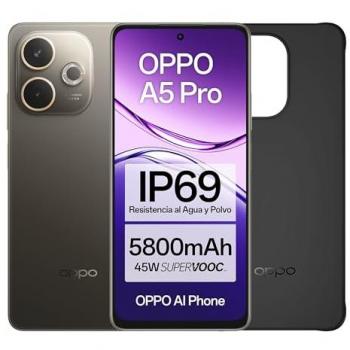 Smartphone OPPO A5 Pro 4G Libre con IA, 8GB RAM, 256GB, Pantalla 6.67 90Hz, Cámara 50MP, Batería de 5800mAh y C